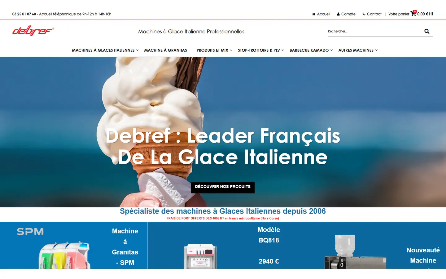 Aperçu du site Debref sur ordinateur