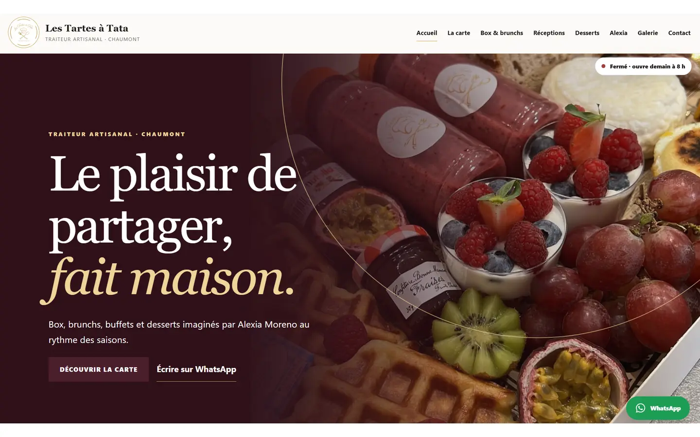 Aperçu du site Les Tartes à Tata