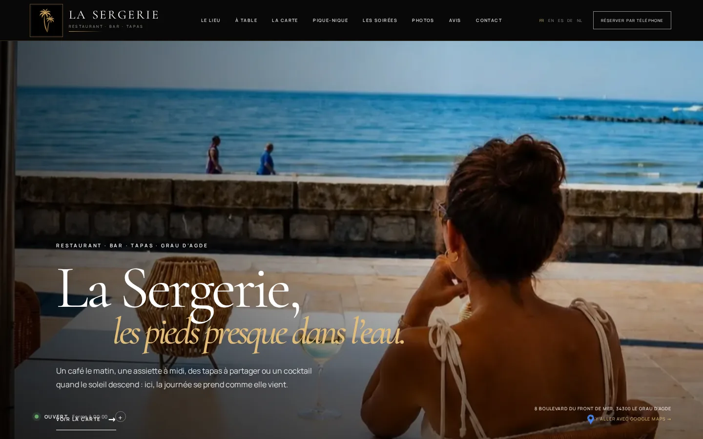 Aperçu du site La Sergerie sur ordinateur