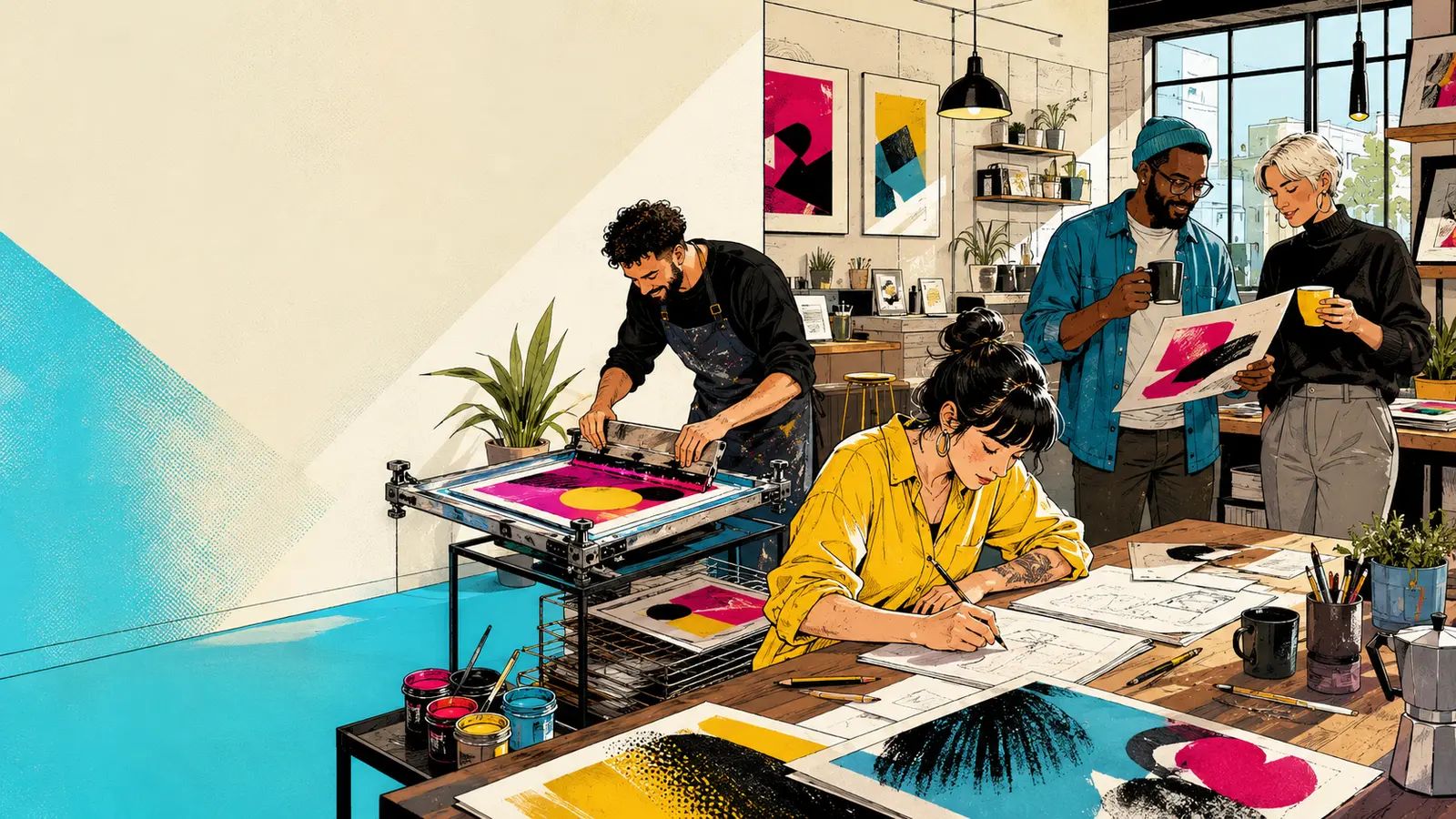 Aperçu coloré du site témoin POP! Atelier