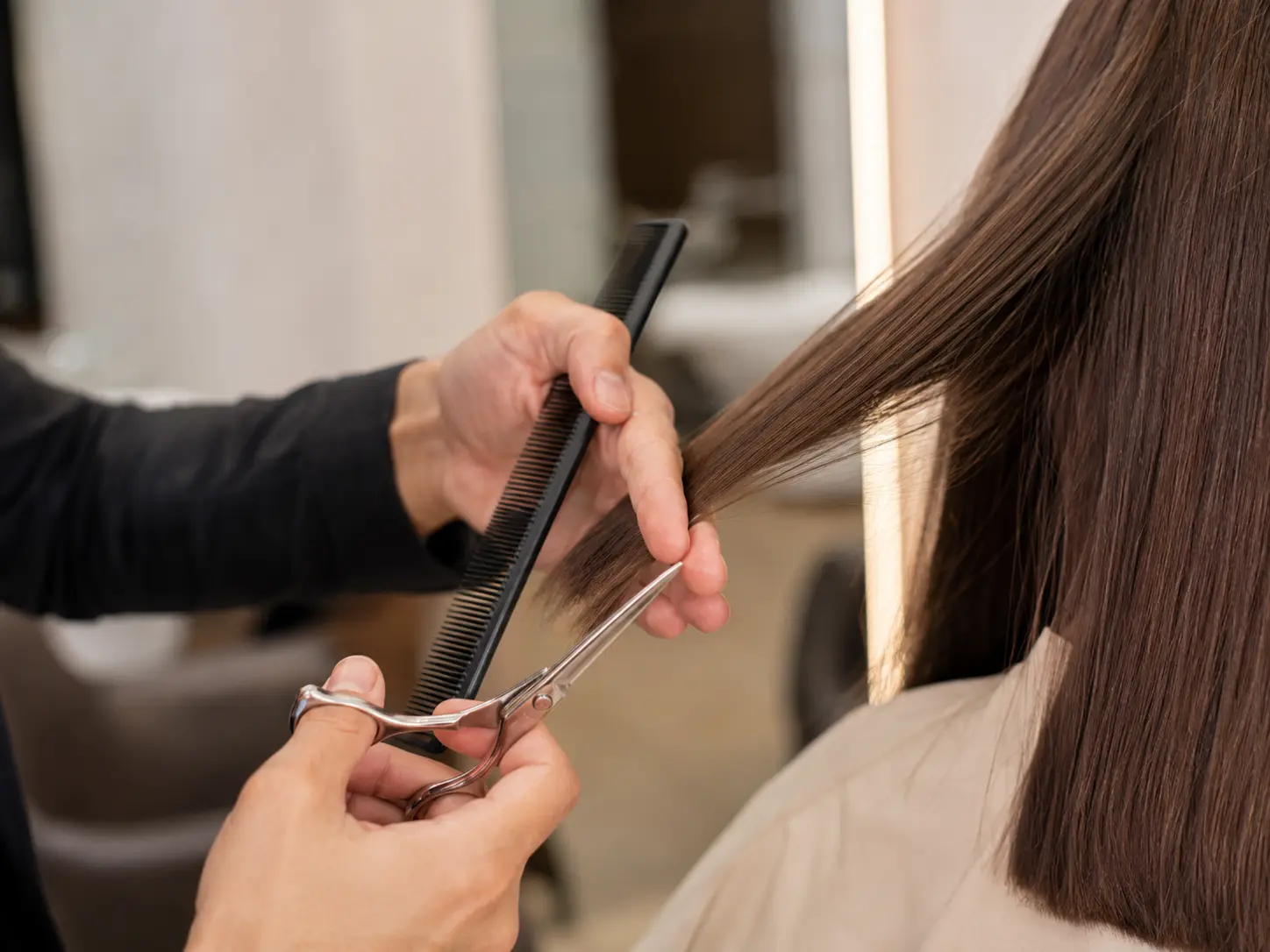Détail d’une coiffure soignée